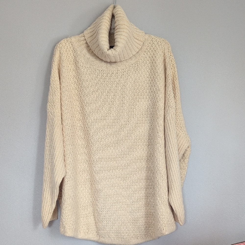 Doe & Rae | Anthropology Cream Cowl Neck Sweater